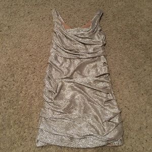Express dress, ruched, champagne color, size 10